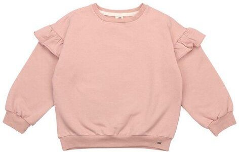 Walkiddy's Bio-Baumwoll Ruffle Sweatshirt mit Katzenprint - Rosa – GOTS zertifiziert