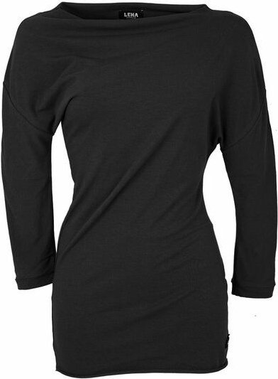 Lena Schokolade Oberteil asymmetrisch schwarz Bio Jersey