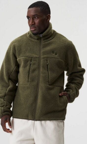 pinqponq Fleece Jacket - Eternal Olive - Peat Black (Male)