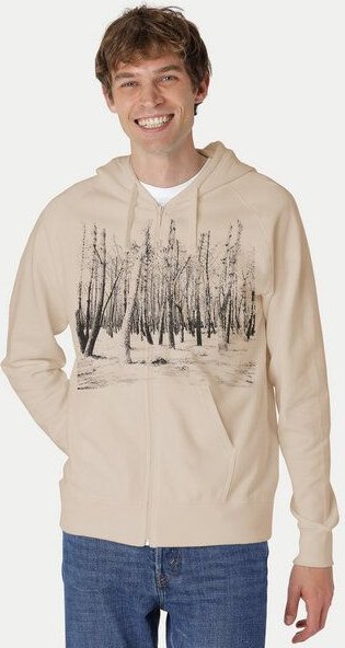 Peaces.bio - handbedruckte Biomode Herren Zip-Hoodie Woodland