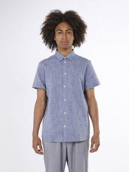 KnowledgeCotton Apparel Larch Shortsleeve Linen Shirt GOTS
