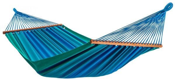 HängemattenGlück Famosa, Hängematte mit Stab aus Bio-Baumwolle, GOTS zertifiziert