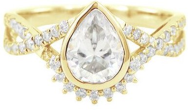 Eppi Einzigartiger Verlobungsring mit Moissaniten Alica