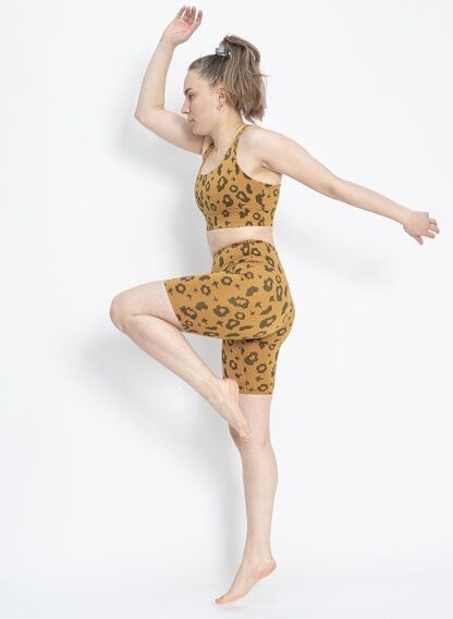 boochen Bike Shorts in Leopard Print