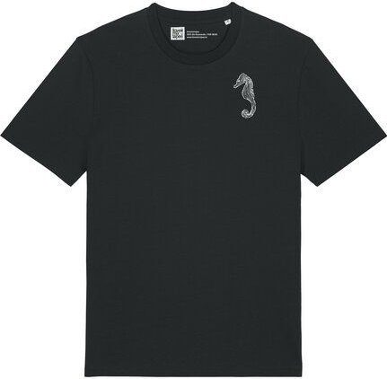 ilovemixtapes Unisex Bio T-Shirt mit Seepferdchen Brustdruck – nachhaltig & fair