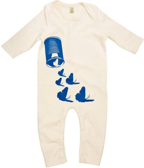 HANDGEDRUCKT "Butterfly01" Baby Jumpsuit