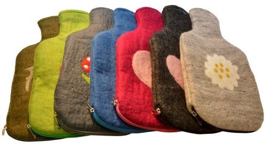 Frida Feeling Wärmflaschenüberzug aus Filz (für 0,8 Liter Flasche) - verschiedene Motive