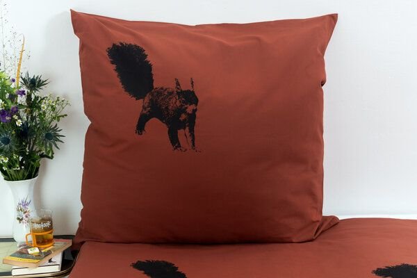 Hirschkind Bio-Kopfkissenbezug 'Eichhörnchen' foxy