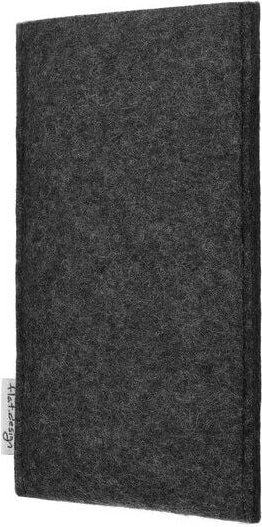 flat.design Handyhülle PORTO für Apple iPhone - 100% Wollfilz - dunkelgrau - Filz Schutz Tasche