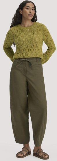 hessnatur Gewebe Hose Barrel Leg aus Bio-Baumwolle mit Elasthan