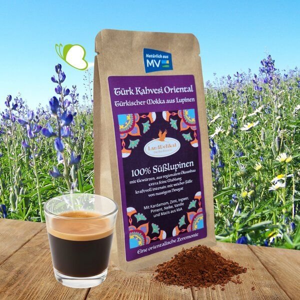 Bio-Rösterei LandDelikat Bio-Lupinenkaffe I Lupini Türk Kahvesi ORIENTAL I extra fein gemahlen I 125g