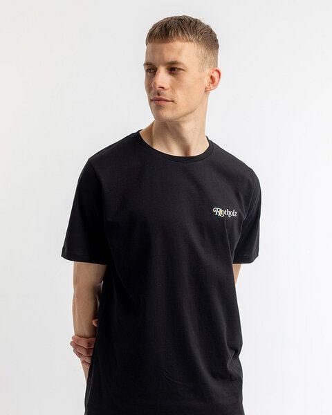 T-Shirt mit Rotholz Logo Print aus Bio-Baumwolle