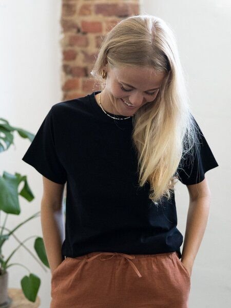 FUXBAU Frauen Basic T-Shirt