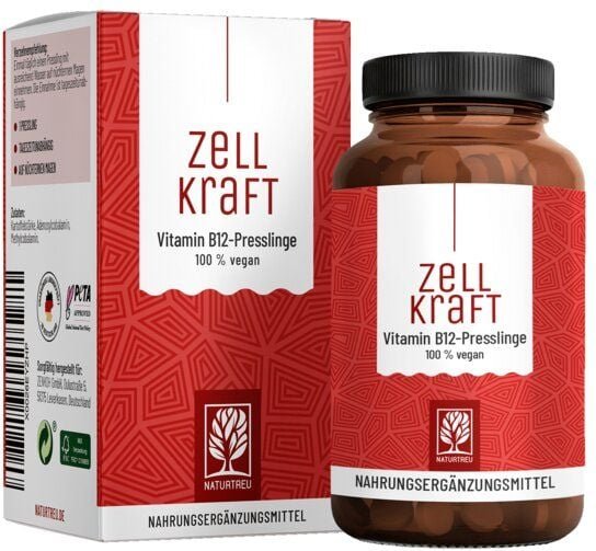Vitamin B12 hochdosiert 270 vegane Presslinge Zellkraft Naturtreu®