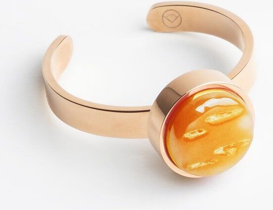 ALEXASCHA Größenverstellbarer Ring mit Stein | Roségold