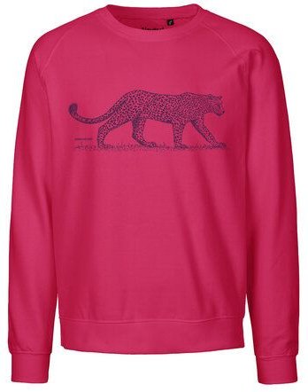 Peaces.bio - handbedruckte Biomode Bio Herren-Sweatshirt Leopard
