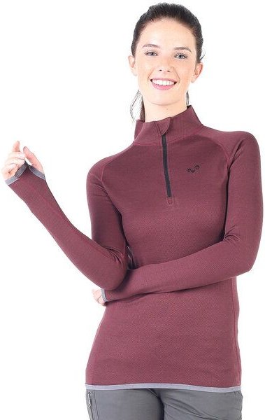 Woolona Langarmshirt - LORICA - 100% Merinowolle (Zip)