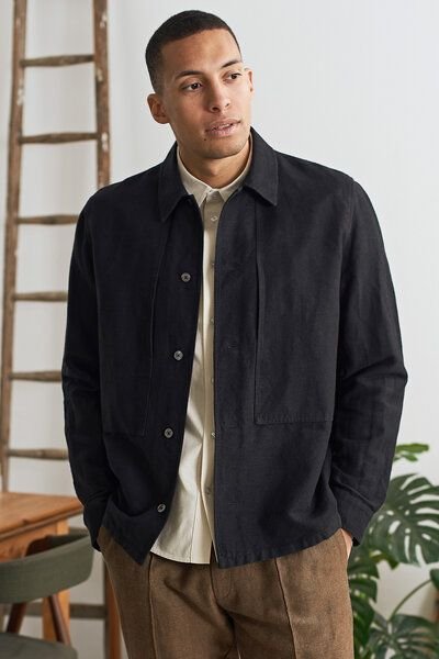 About Companions Klassisches Overshirt-Jacke OWE aus nachhaltiger Winterleinenmischung