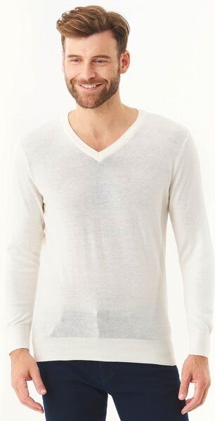 ORGANICATION Pullover aus Bio-Baumwolle mit V-Ausschnitt