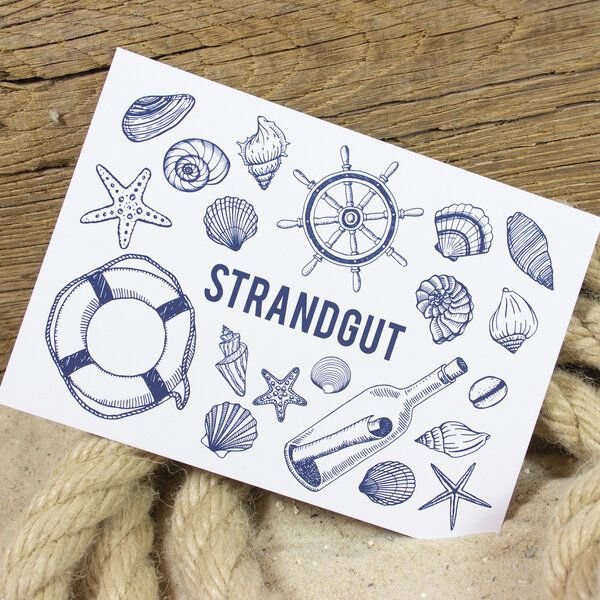 Bow & Hummingbird Postkarte Strandgut