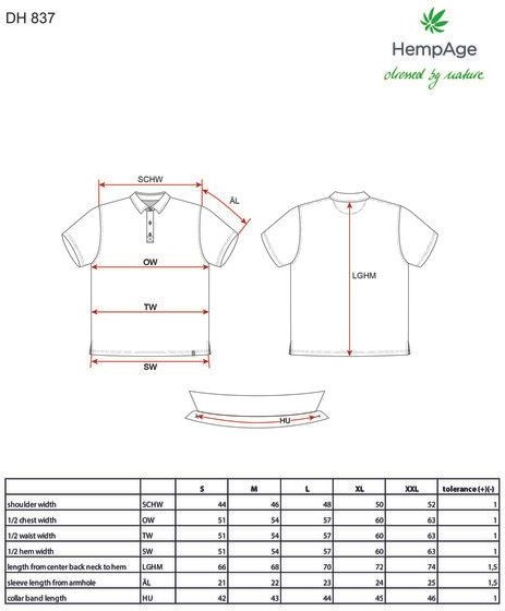 HempAge Herren Poloshirt Hanf/Bio-Baumwolle