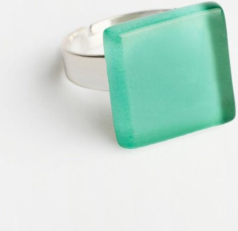 ALEXASCHA Minimalistischer Ring aus Glas, klein | PUREFORM