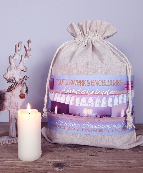 Teufelswerk & Engelsgabe Bio Adventskalender mit feinem Konfekt und Nüssen