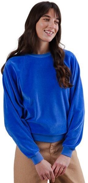 Brava Fabrics Sweatshirt Velvet Klein
