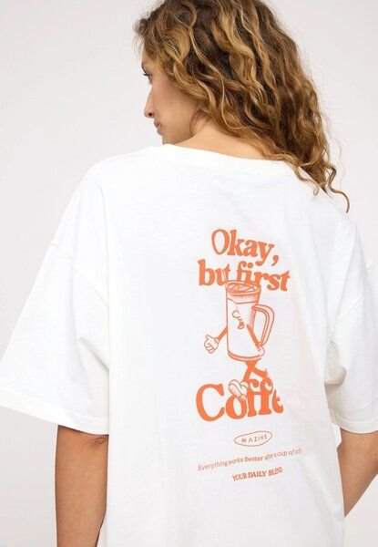 Thumbnail - Mazine T-Shirt mit Coffee Backprint - aus Biobaumwolle