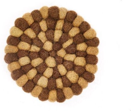 short'n'pietz handgefilzte Glasuntersetzer aus Filzkugeln