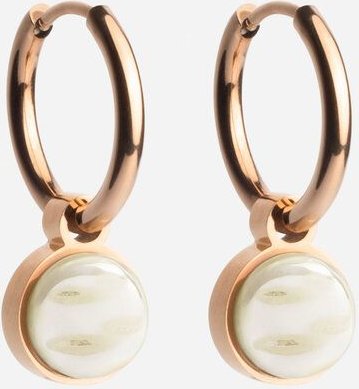 ALEXASCHA Roségold Creolen mit Anhänger | Mix & Match