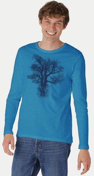 Peaces.bio - handbedruckte Biomode Bio-Herren-Langarmshirt "Chestnut"