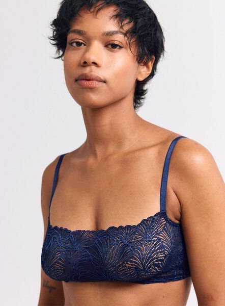erlich textil Fluid Lace bügelloser Bandeau Bralette mit Spitze aus recyceltem Polyamid, made in Europe
