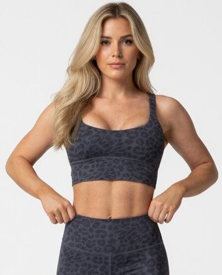 Yoga Hero Sport BH Leopard ecoNYL mit herausnehmbaren Pads