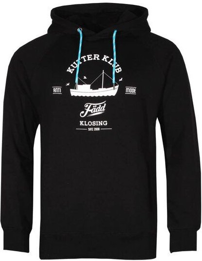 FÄDD Herren Sweatshirt Hoodie aus Bio-Baumwolle "Kutter Klub" Schwarz