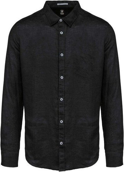 YTWOO Leinenhemd für Herren aus 100% Leinen mit Kragen