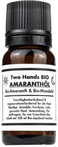 Two Hands BIO Amaranthöl mit Bio-Amaranth & Bio-Mandelöl - 5% Extrakt - Bio Vegan