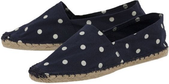 Japanwelt Espadrilles Classic Espadrilles Polka Dots Canvas Unix Gepunktete Sommer Slipper
