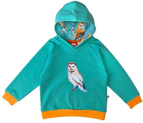 Curious Stories Hoodie für Kinder aus Bio-Baumwolle "Eule"