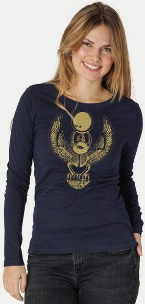 Peaces.bio - handbedruckte Biomode Damen Langarmshirt Cheper