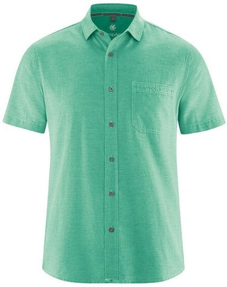HempAge Herren Hemd Kurzhemd Hanf/Biobaumwolle