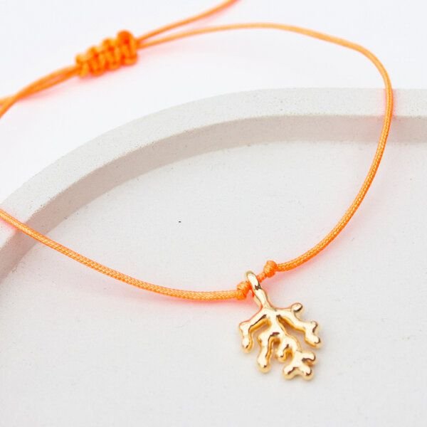 Bow & Hummingbird Armband auf Karte - Koralle - Ein kleiner Gruß vom Meer