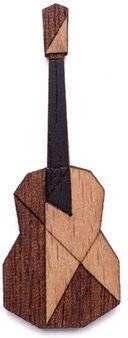 BeWooden Holzbrosche „Guitar Brooch“ – Gitarren-Brosche