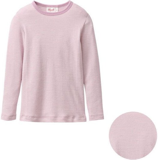 People Wear Organic Wolle Seide Langarm Shirt, geringelt