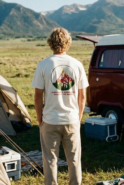 THE FACE OF ELEMENTS Matterhorn - RELAXED FIT T-SHIRT AUS 100% BIO-BAUMWOLLE