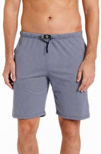 Haasis Bodywear Herren Bermuda Alloverprint mit Seitentaschen, Bio Baumwolle, GOTS zertifiziert