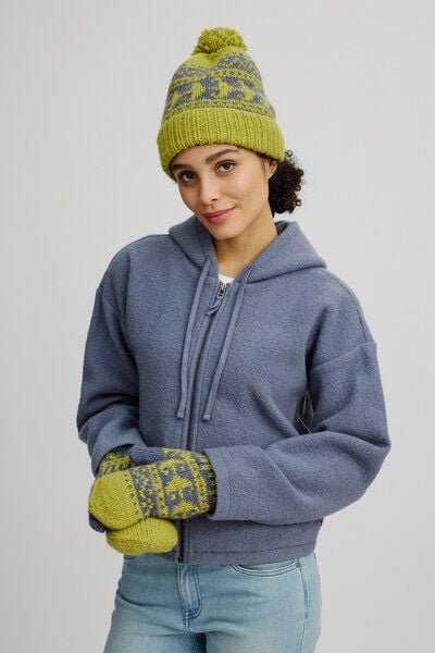 TRANQUILLO Wollmütze mit Bommel (W25M04)