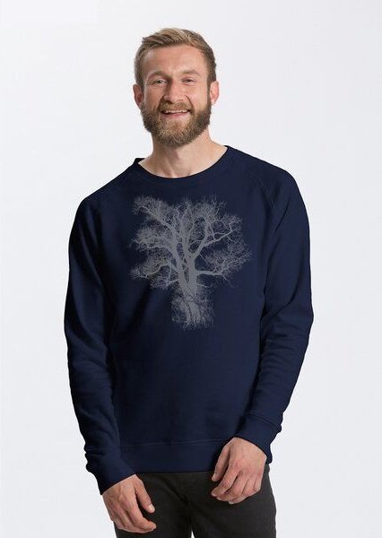 Peaces.bio - handbedruckte Biomode Bio Herren-Sweatshirt Chestnut