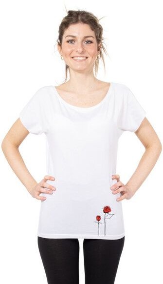 CORA happywear Damen T-Shirt aus Eukalyptus Faser "Elisabeth" | Rosen