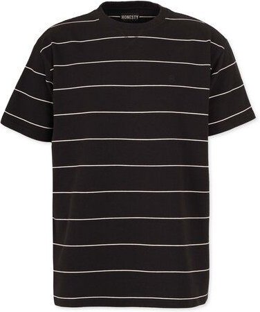Honesty Rules Oversize French Terry Striped T-Shirt
